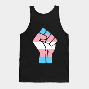 Black Lives Matter Fist LGBT Transgender Flag Tank Top